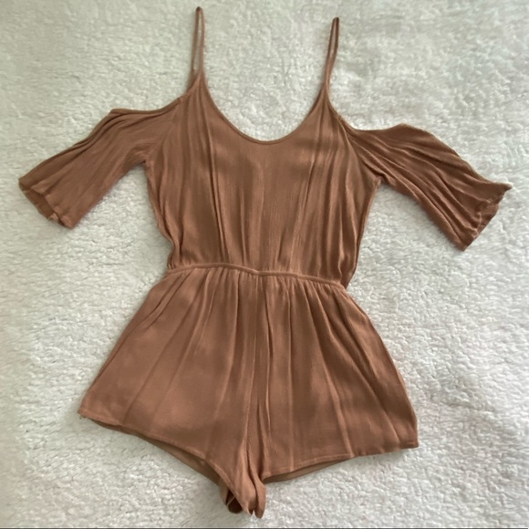 ❌SOLD❌ Dusty rose/brown chiffon romper - Picture 2 of 6